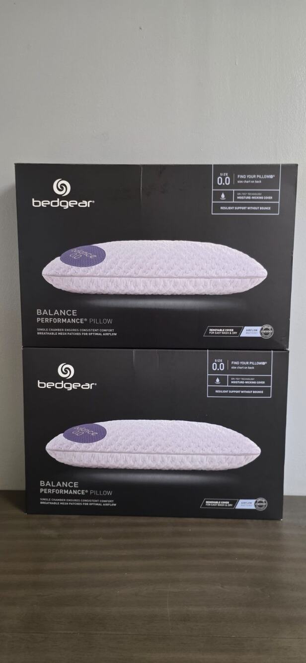 Bedgear Balance Performance Pillow 20x26 Size 0.0 Lot of 2 New